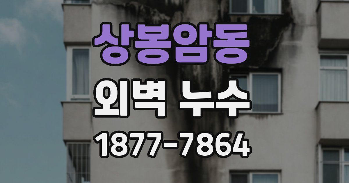 상봉암동 외벽 누수