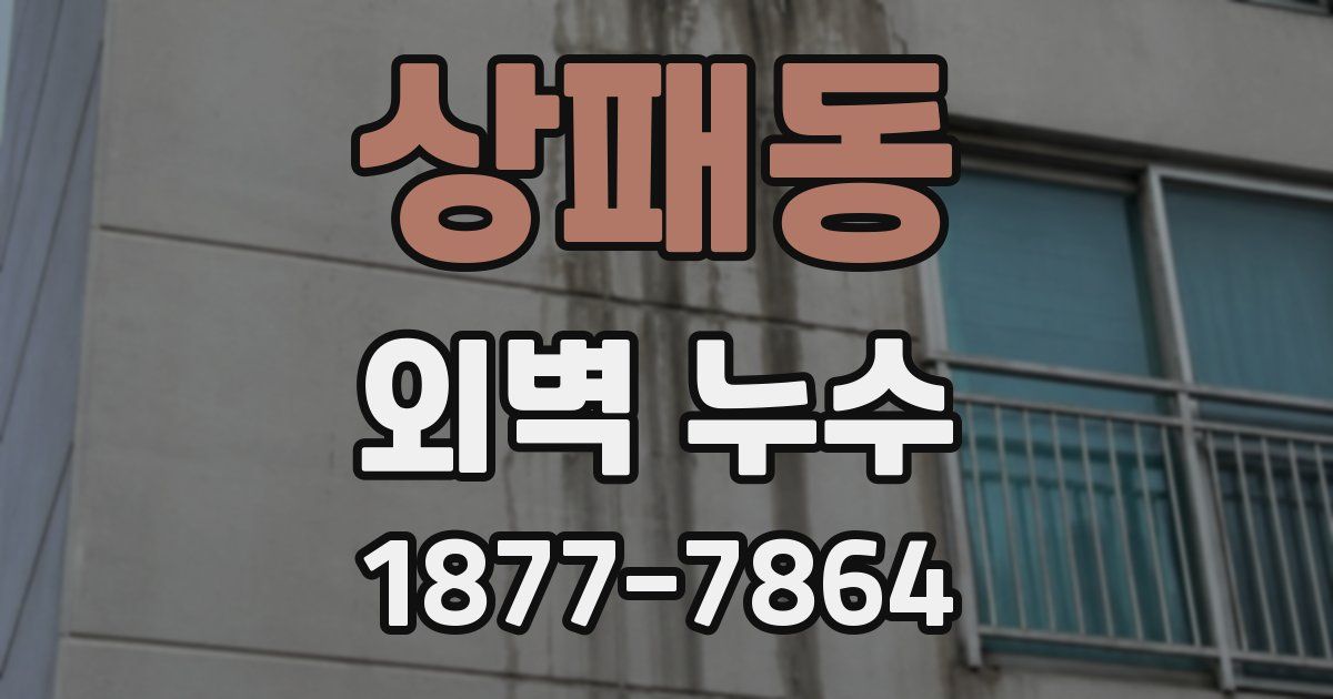 상패동 외벽 누수