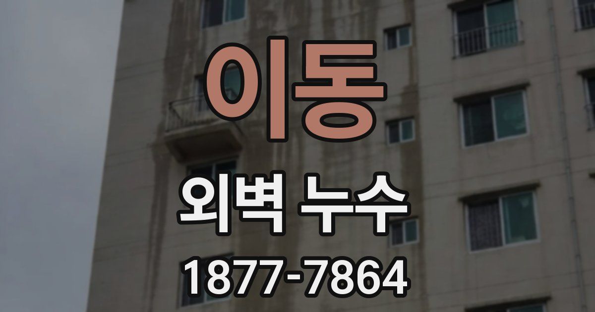 이동 외벽 누수
