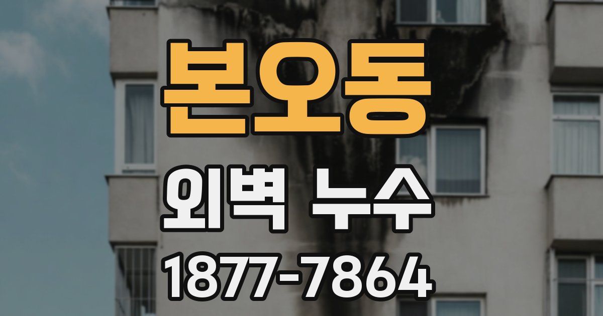 본오동 외벽 누수