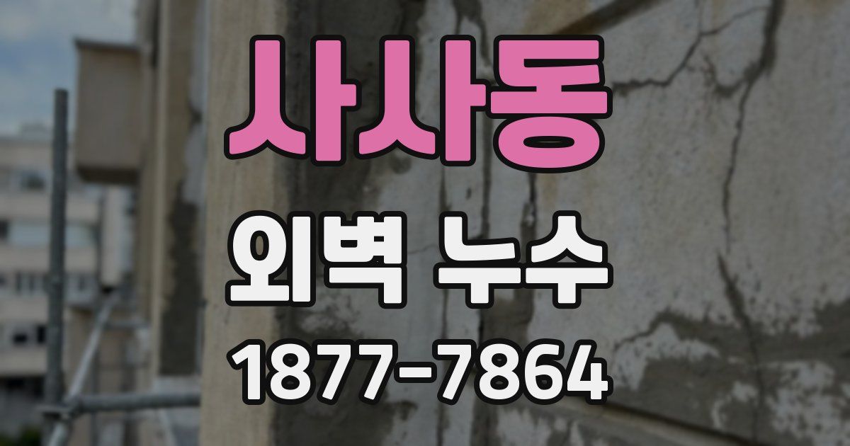 사사동 외벽 누수