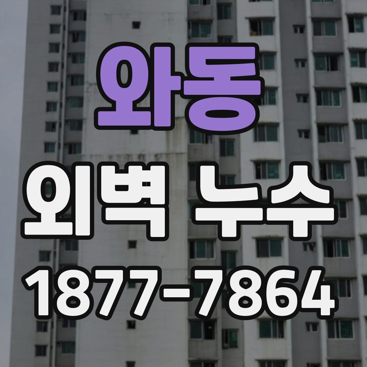 와동 외벽 누수