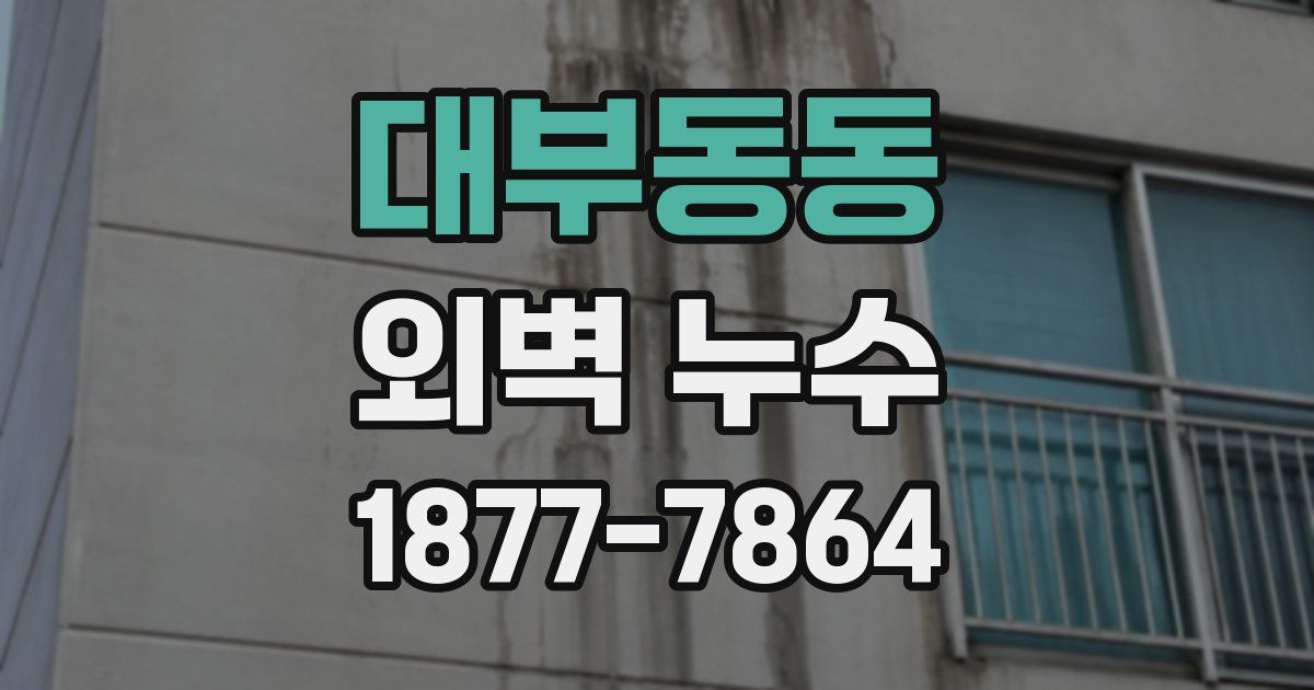 대부동동 외벽 누수