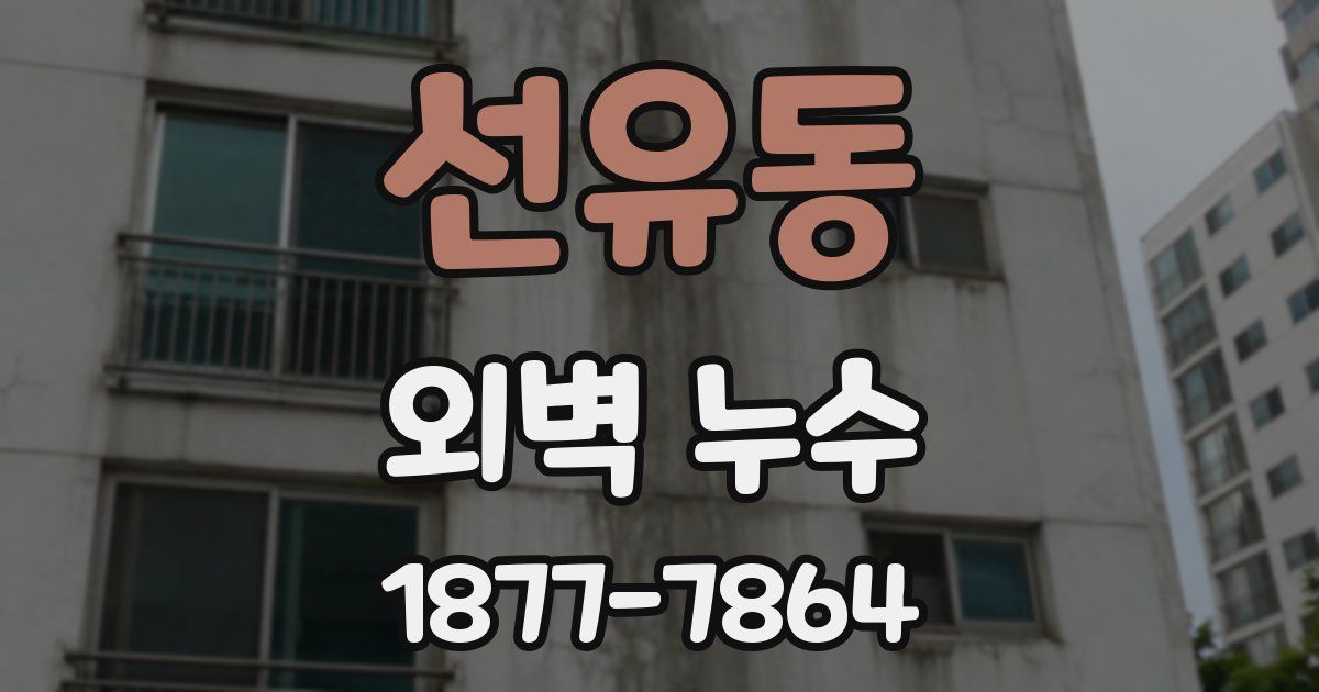 선유동 외벽 누수