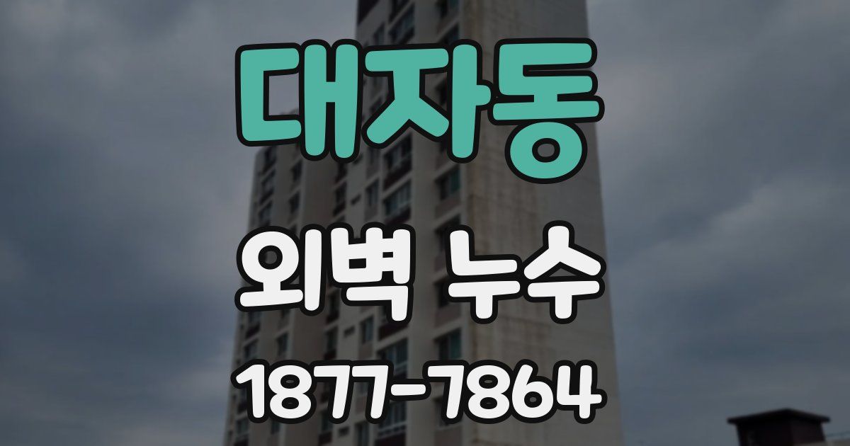 대자동 외벽 누수