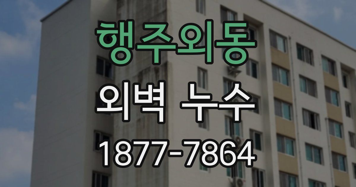 행주외동 외벽 누수