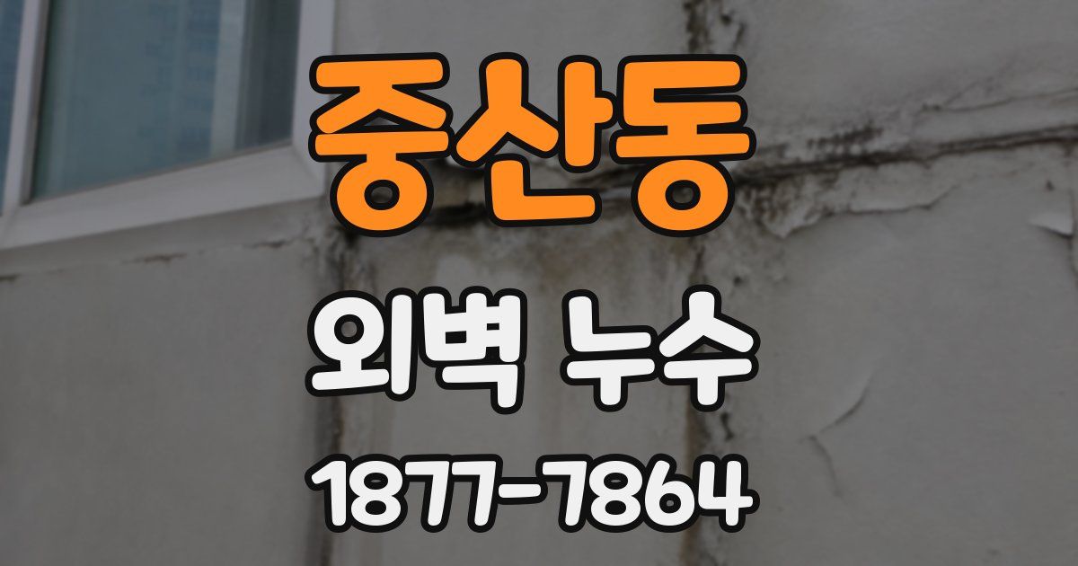 중산동 외벽 누수