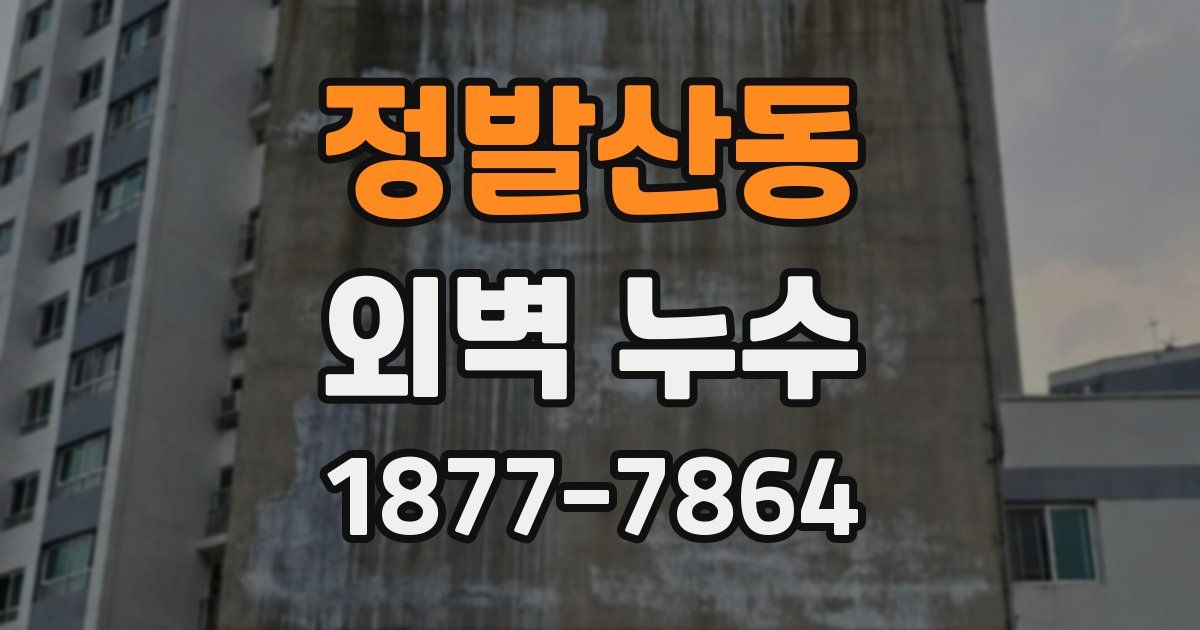 정발산동 외벽 누수