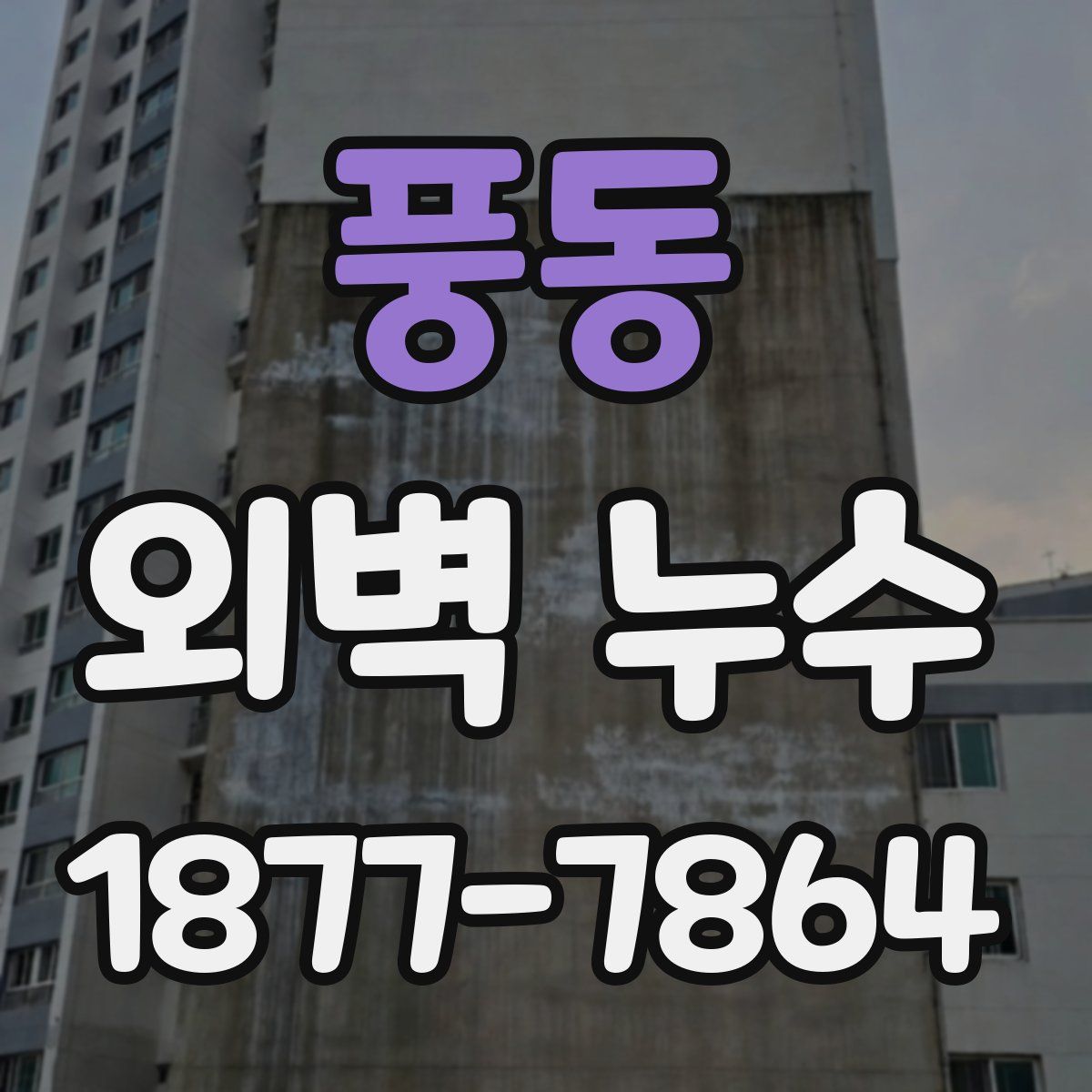 풍동 외벽 누수