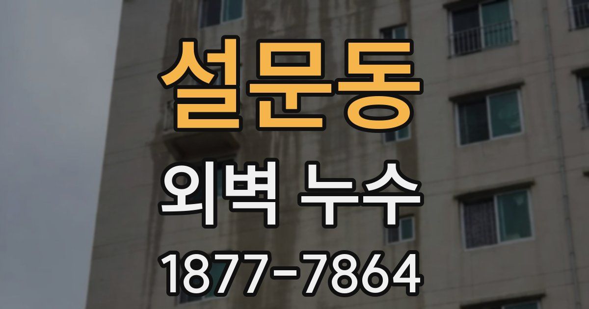 설문동 외벽 누수