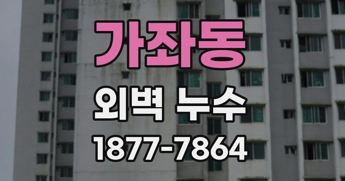 가좌동 외벽 누수