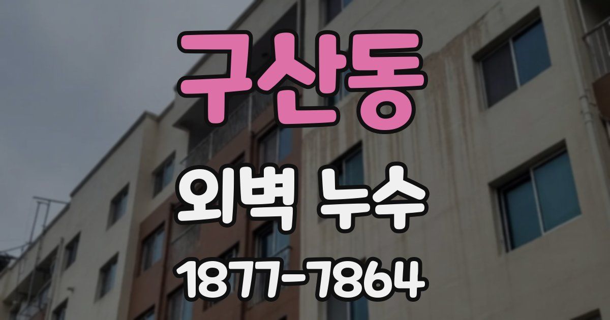 구산동 외벽 누수