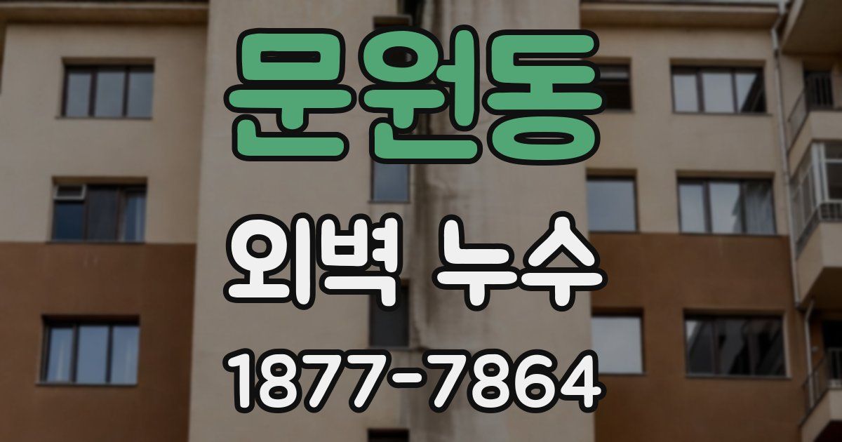 문원동 외벽 누수