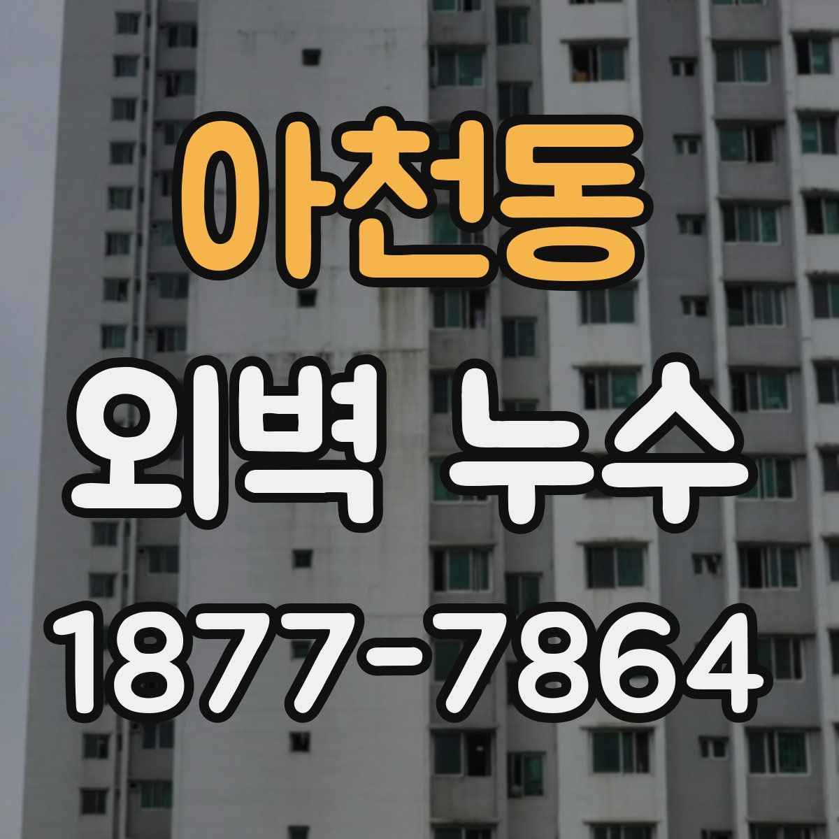 아천동 외벽 누수