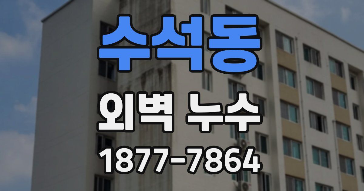 수석동 외벽 누수
