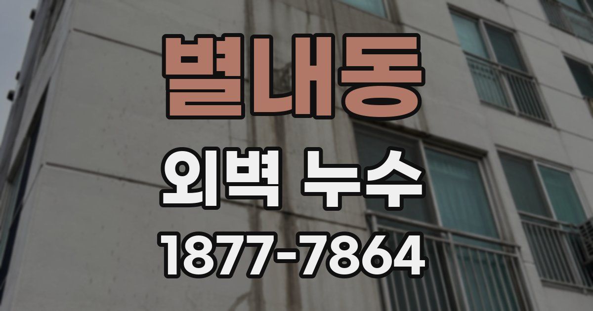 별내동 외벽 누수