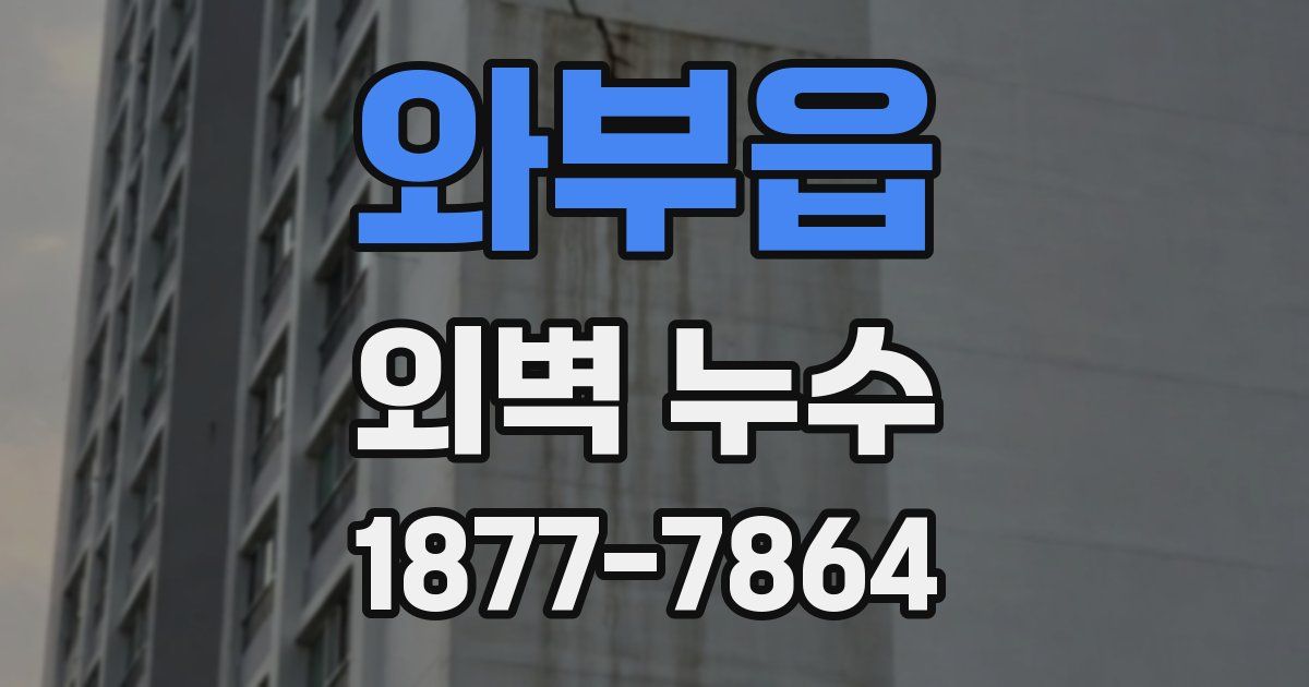 와부읍 외벽 누수
