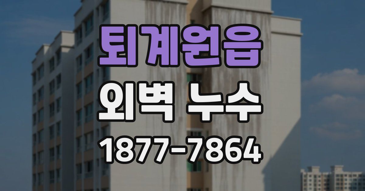 퇴계원읍 외벽 누수