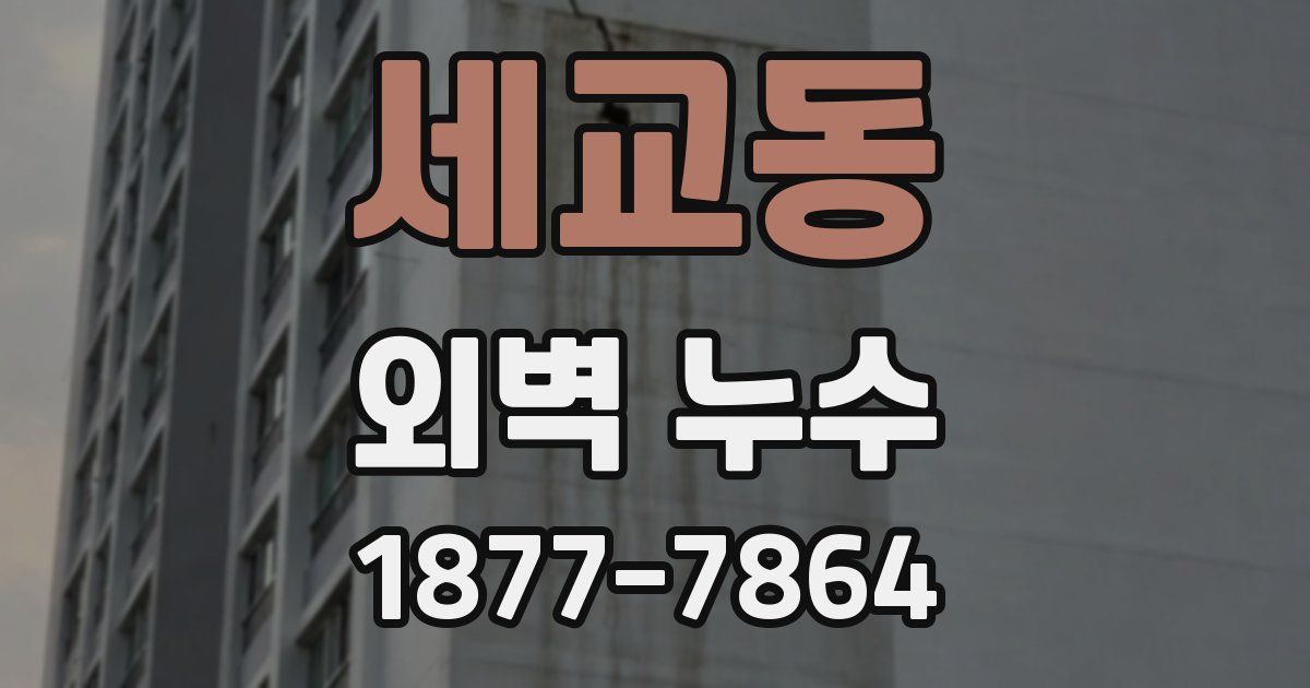 세교동 외벽 누수
