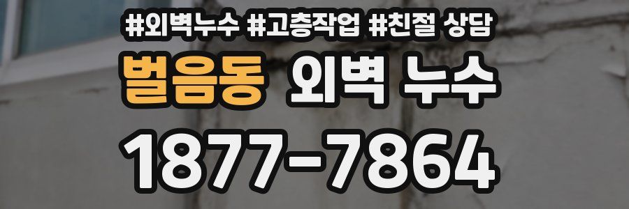 벌음동 외벽 누수