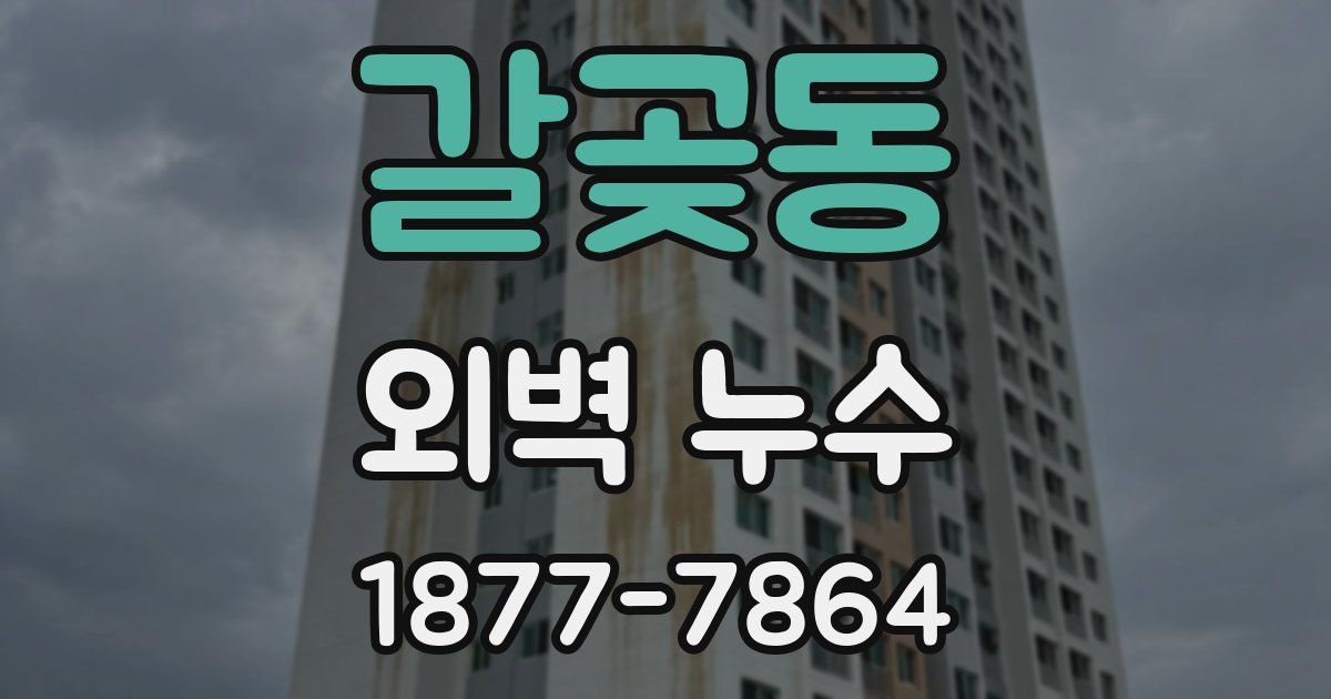 갈곶동 외벽 누수