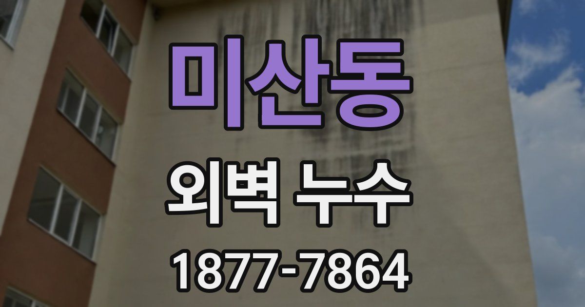 미산동 외벽 누수