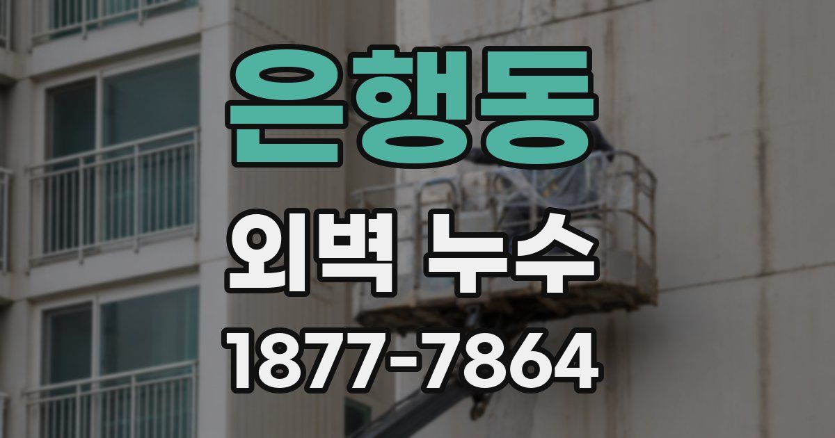 은행동 외벽 누수