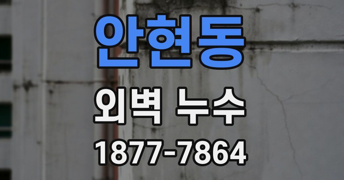 안현동 외벽 누수