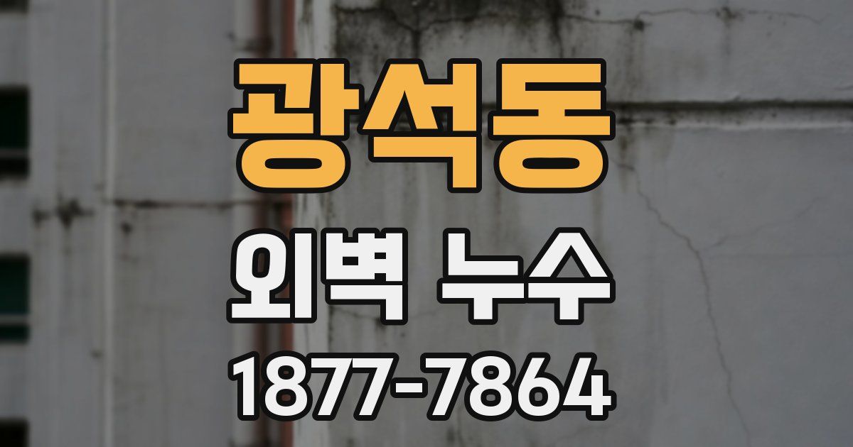 광석동 외벽 누수