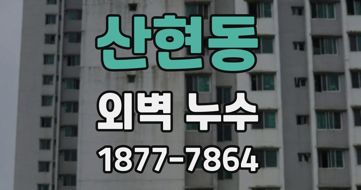 산현동 외벽 누수