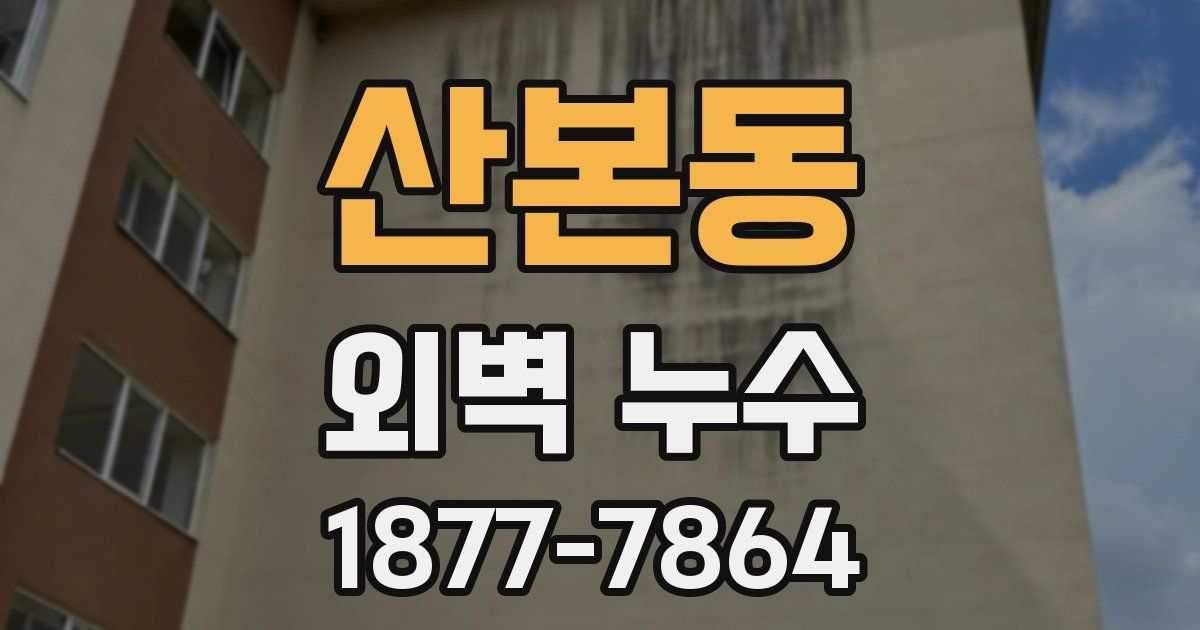 산본동 외벽 누수