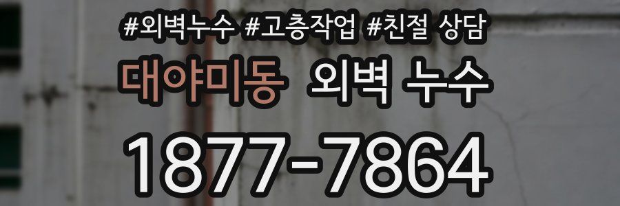 대야미동 외벽 누수
