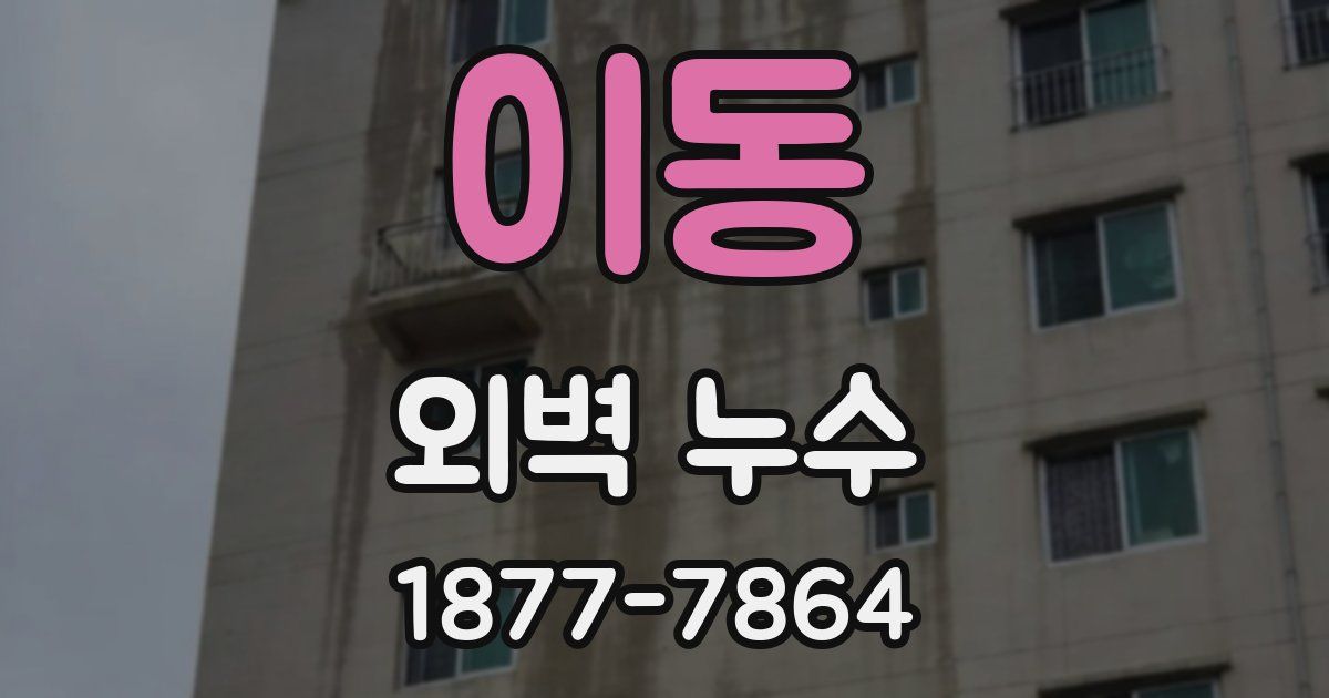 이동 외벽 누수