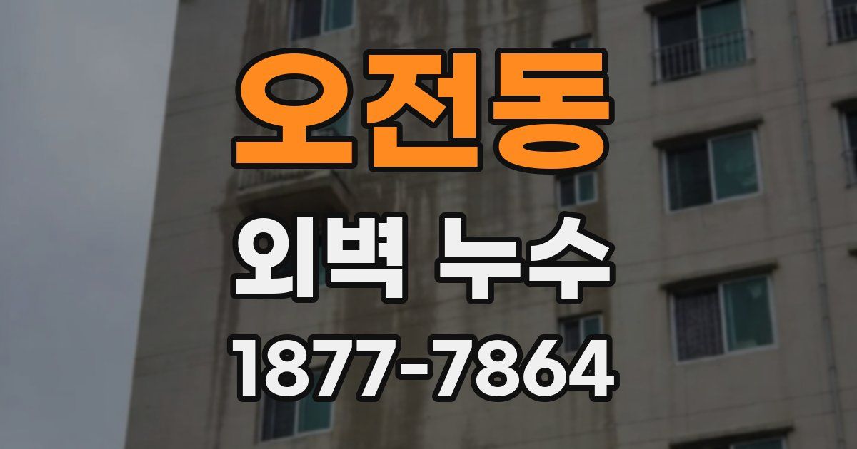 오전동 외벽 누수