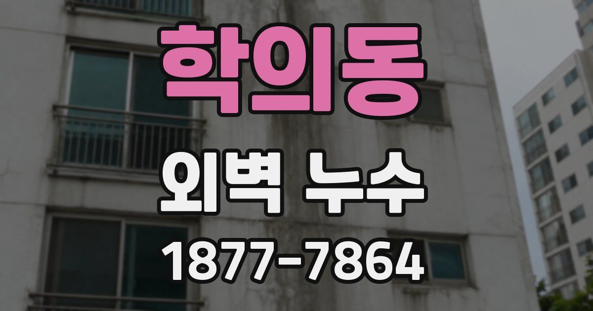 학의동 외벽 누수