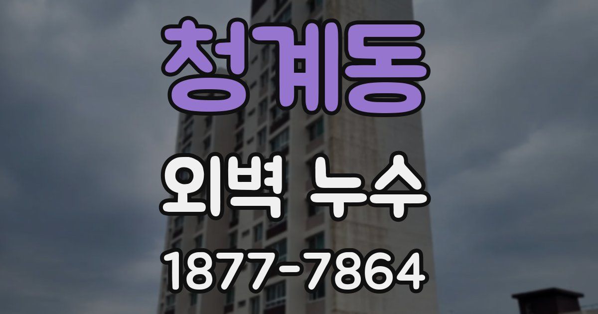 청계동 외벽 누수