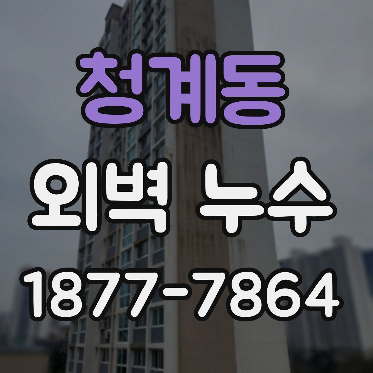 청계동 외벽 누수