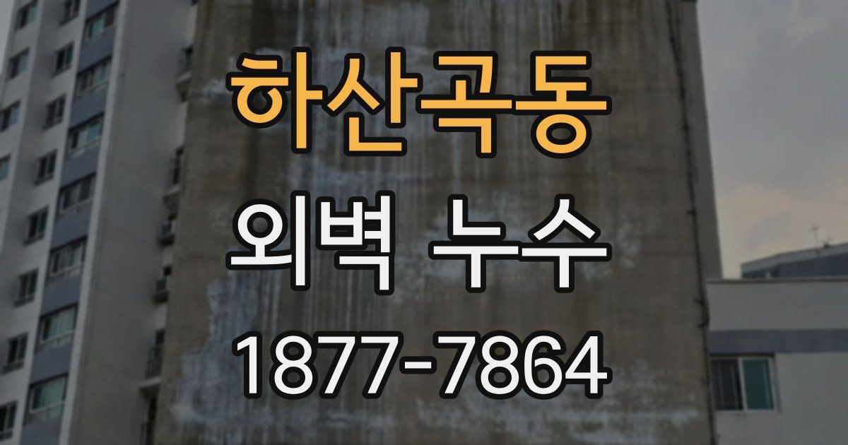하산곡동 외벽 누수