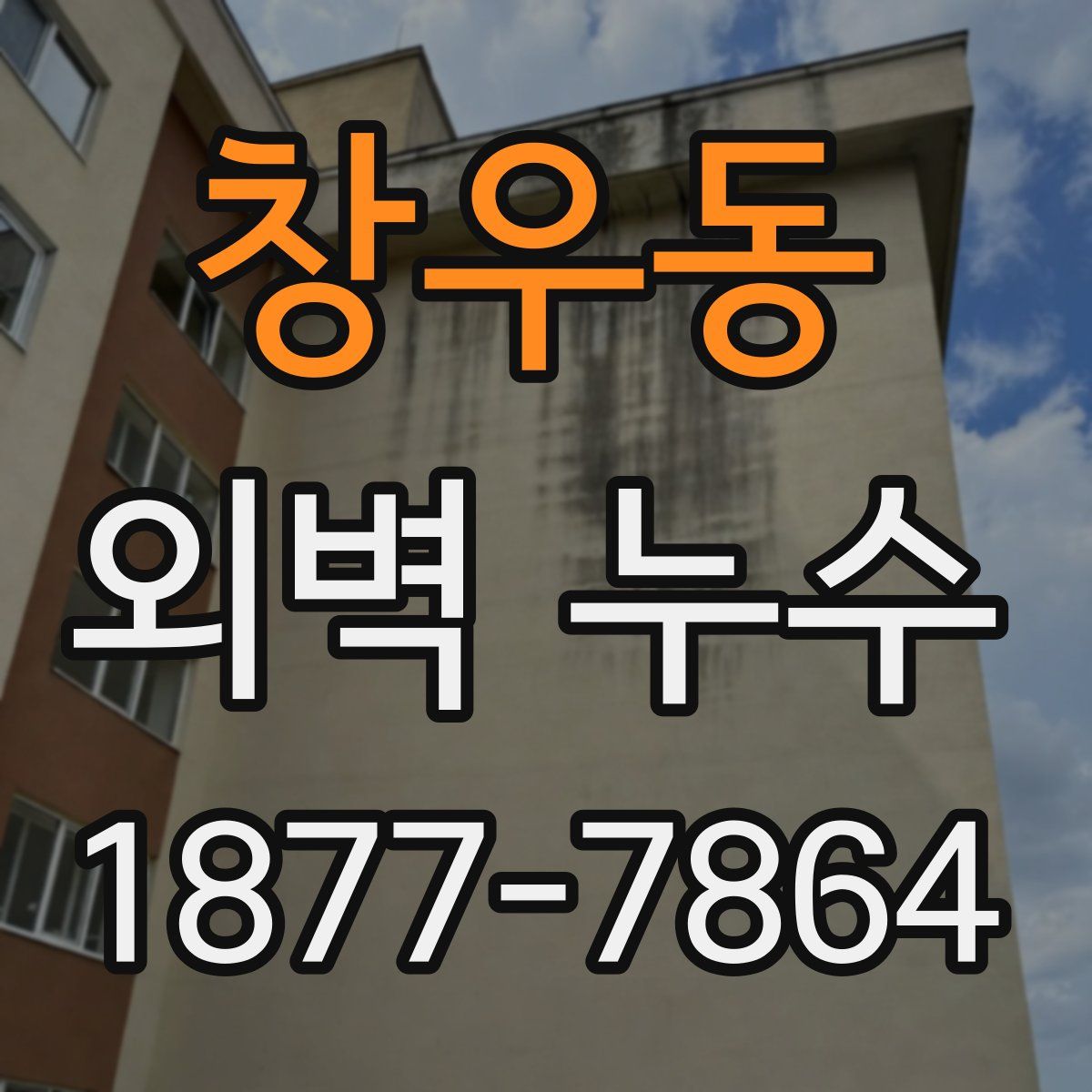 창우동 외벽 누수