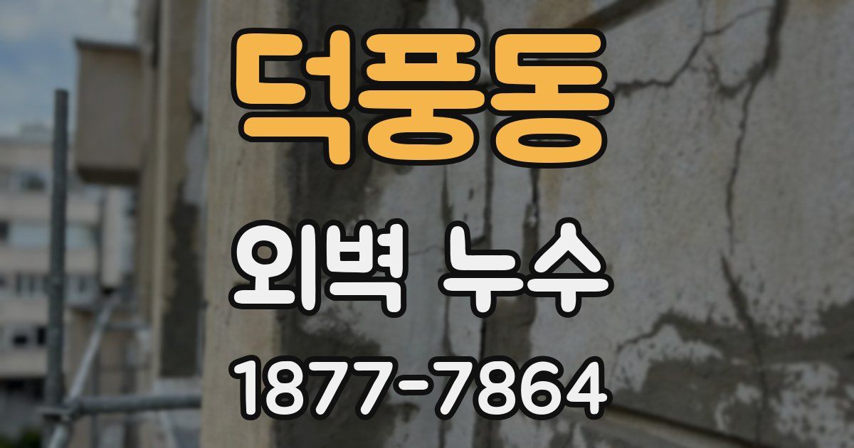덕풍동 외벽 누수