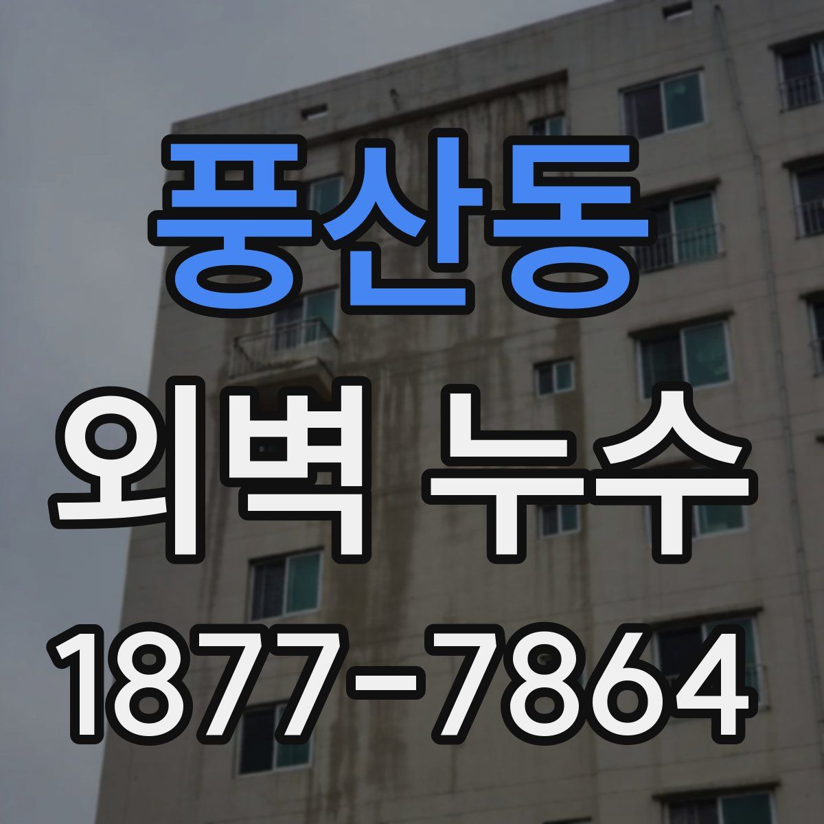 풍산동 외벽 누수