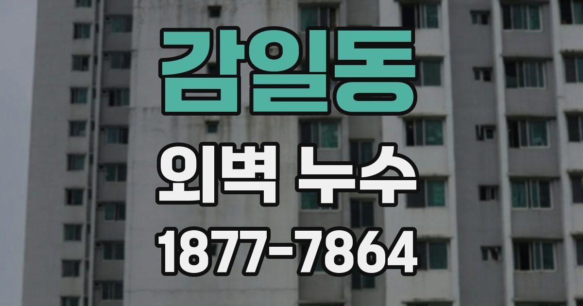 감일동 외벽 누수