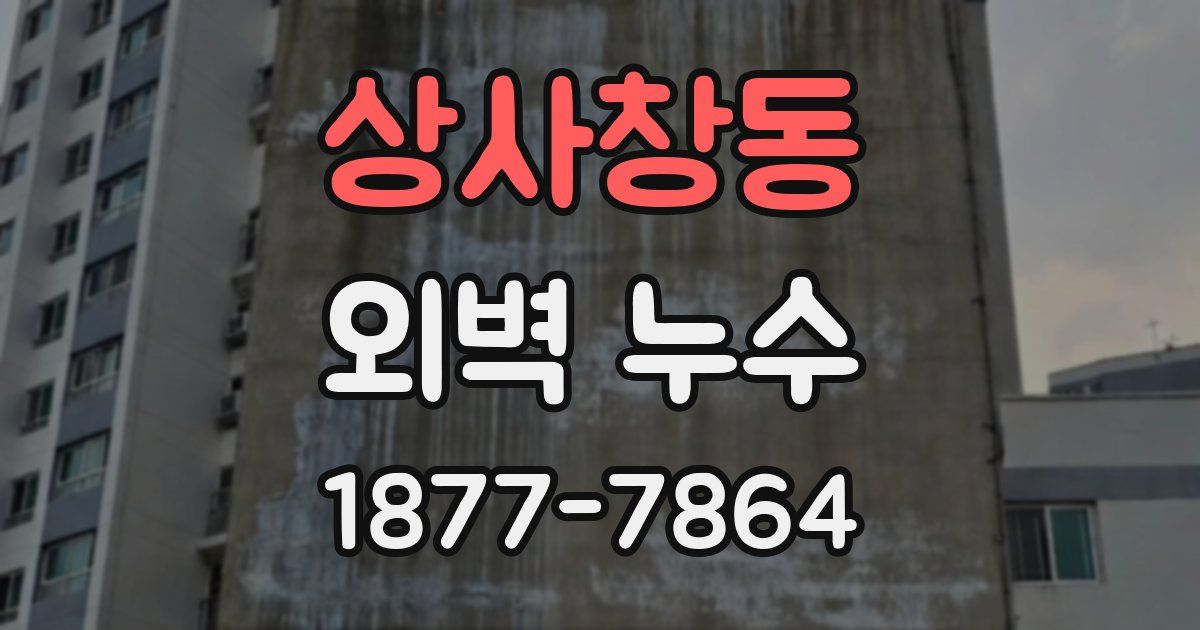 상사창동 외벽 누수