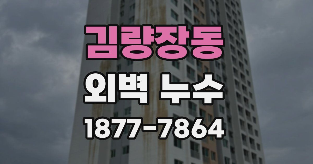 김량장동 외벽 누수