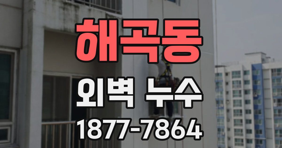 해곡동 외벽 누수