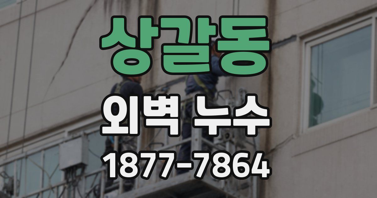 상갈동 외벽 누수