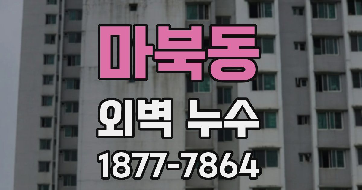 마북동 외벽 누수