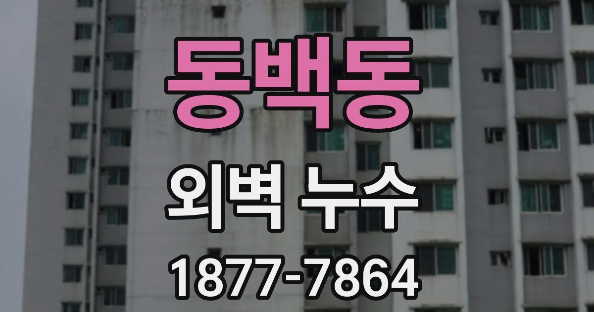 동백동 외벽 누수