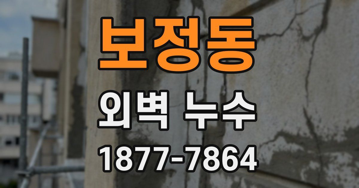 보정동 외벽 누수