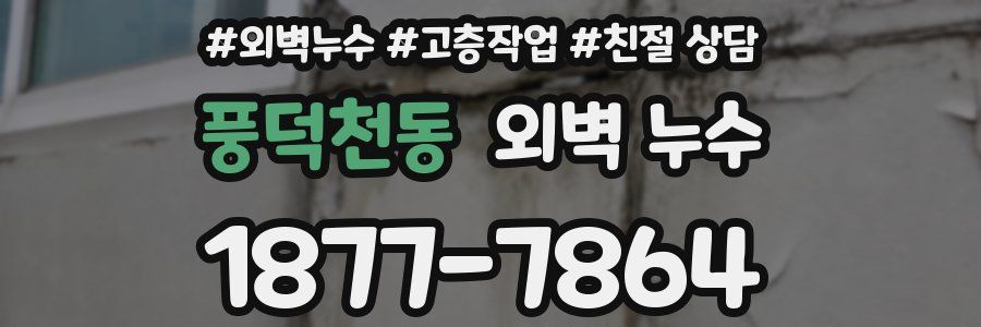풍덕천동 외벽 누수